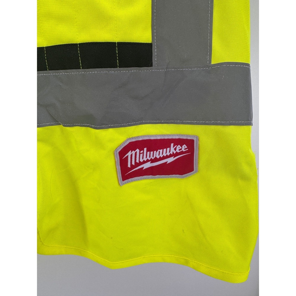 Milwaukee ANSI‎ Class 2 Safety Vest Yellow Reflective Mens S/M 48-73-5021 - Picture 7 of 9